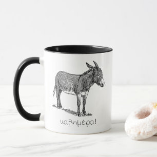 Cute Donkey & "Kalimera" (bra morgon) på grekiska Mugg
