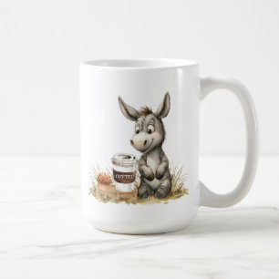 Cute Donkey med kaffe Mugg