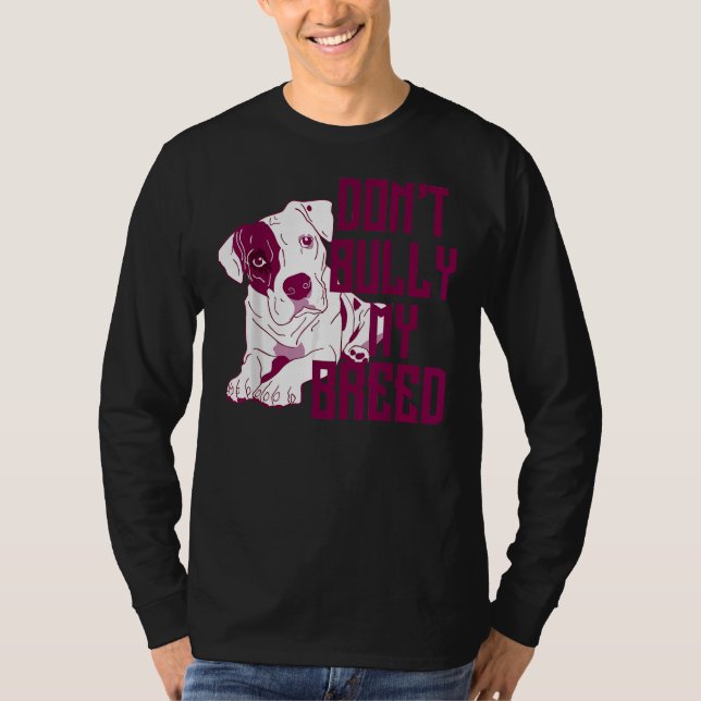 Cute Dont Bully My Breed Pit Bull Puppy T Shirt (Framsida)