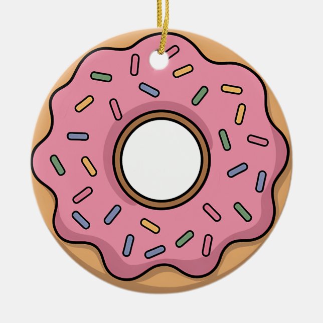 Cute Donut | Barn Julgransprydnad Keramik (Framsidan)