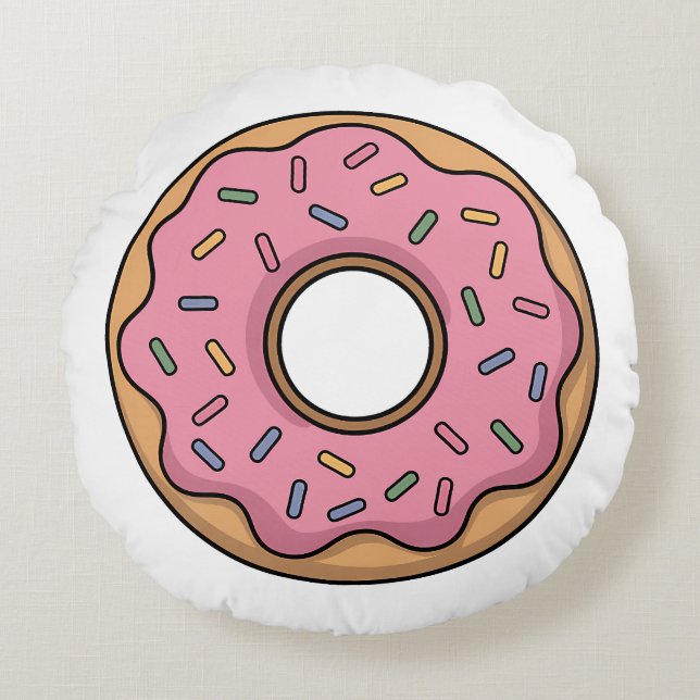 Cute Donut | Barn Rund Kudde (Framsidan)