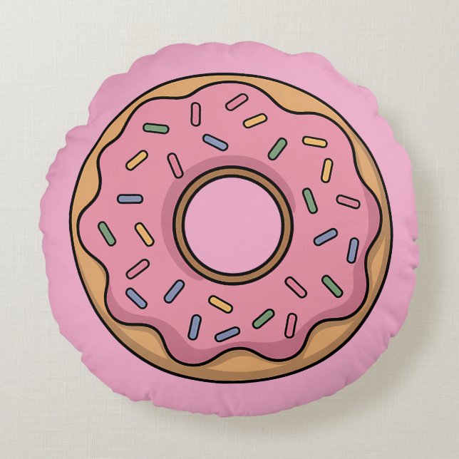 Cute Donut | Barn Rund Kudde (Framsidan)
