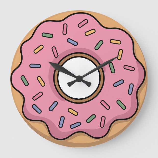 Cute Donut | Barn Stor Klocka (Framsida)