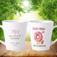 Cute Donut Bridesmaid Frieri Latte Mugg