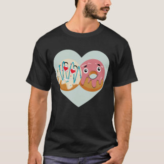 Cute Donut Couple Love shirt T