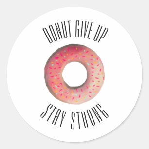 Cute Donut Design Runt Klistermärke