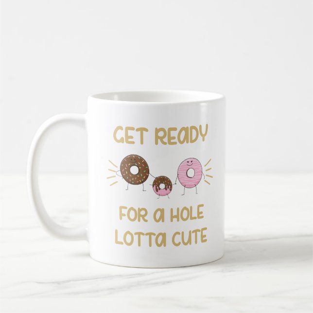 Cute Donut-familjen, Baby-meddelande Kaffemugg (Vänster)