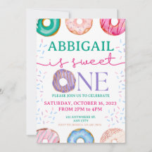 Cute Donut-Födelsedagsfesten 1:a födelsedag