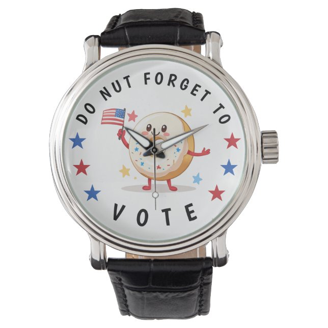 Cute Donut Glöm inte att rösta - val i USA Armbandsur (Framsida)