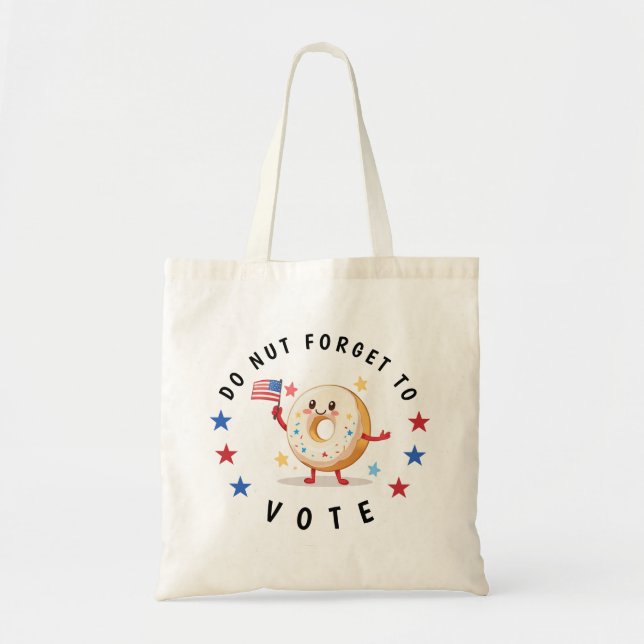 Cute Donut Glöm inte att rösta - val i USA Tygkasse (Framsidan)