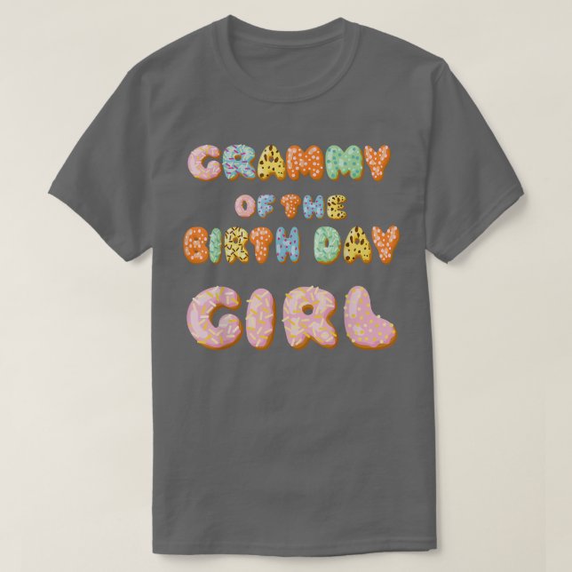 Cute Donut Grammy Birthday GirlSweet Family Donut T Shirt (Design framsida)