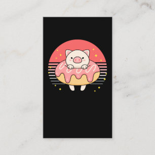 Cute Donut Gris Älskare Visitkort