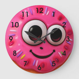 Cute Donut Kids Watch with Googly Eyes Stor Klocka