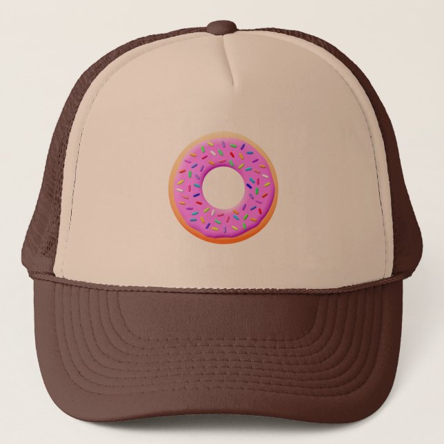 Cute Donut med Sprinkles Teckning Keps (Framsida)
