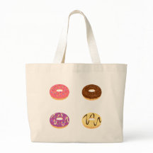 Cute Donut Mönster Tote Bag
