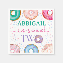 Cute Donut Party Sweet, 2:a födelsedag Pappersservett