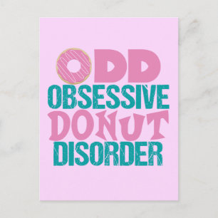 Cute Donut Rosa Teal Vykort