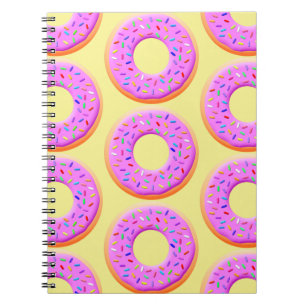 Cute Donut Teckning med Sprinkles Anteckningsbok
