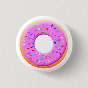 Cute Donut Teckning med Sprinkles Knapp