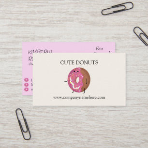 Cute Donuts och kaffe Visitkort