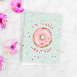 Cute Donuts om dina barn Alla hjärtans dag Anteckningskort