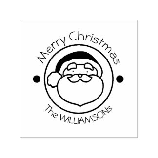 Cute Doodle Art Santa Claus Självfärgande Stämpel