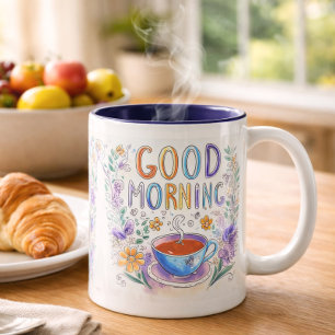 Cute Doodle Bra Morgonkaffe Två-Tonad Mugg
