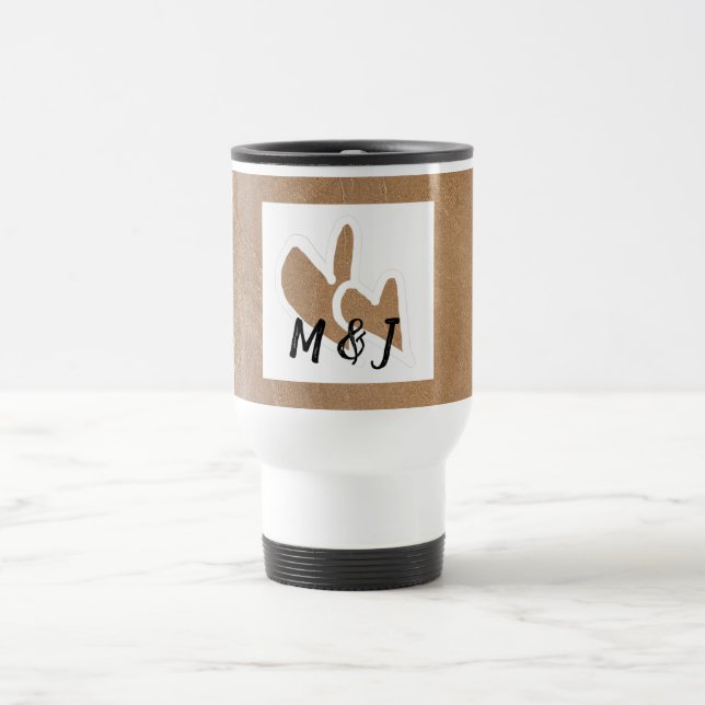 Cute Doodle Hearts par Monogram Romantic Gift Resemugg (Center)