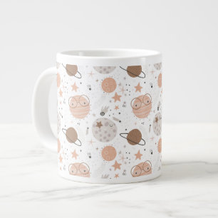 Cute Doodle Planet Mönster Jumbo Mugg