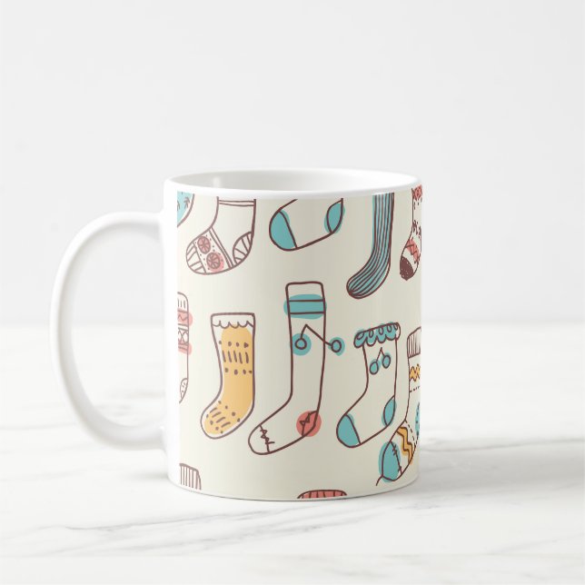 Cute Doodle Socks: Scandinavian Simpity. Kaffemugg (Vänster)