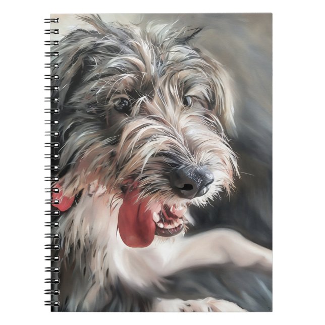 Cute Doodle Spiral fotopatbok för foto till Hund Anteckningsbok (Framsidan)