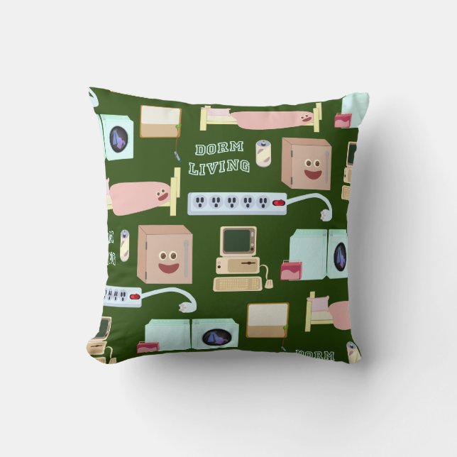 Cute Dorm Living Mönster Kudde (Framsida)