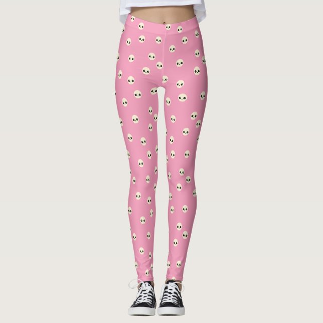 Cute-Döskallar Leggings (Framsida)