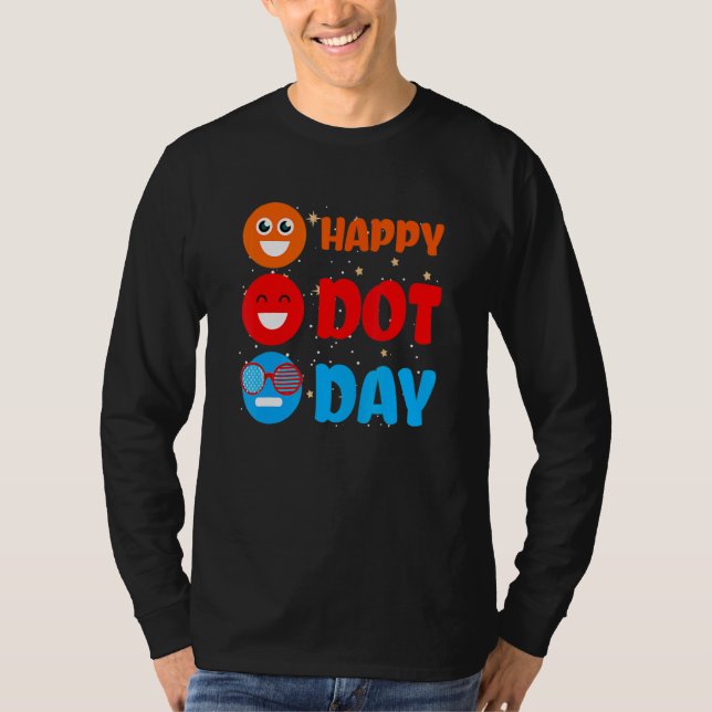 Cute Dot Mönster Smile September National Lycklig  T Shirt (Framsida)