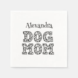 Cute Doted Hund Mamma Pappersservett