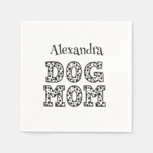 Cute Doted Hund Mamma Pappersservett