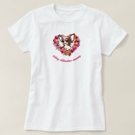 cute doting chihuahua mummy roses love heart t shirt