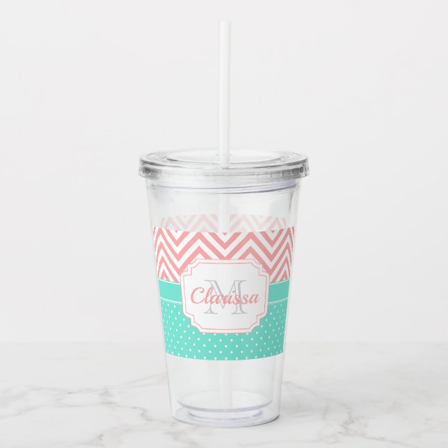 Cute Dots & Chevron Take Away Mugg (Framsida)