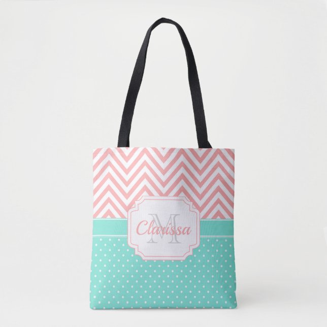 Cute Dots & Chevron Tygkasse (Framsida)