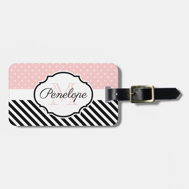Cute Dots och Rand Bagagebricka (Horisontell Framsida)