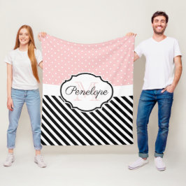 Cute Dots och Rand Fleecefilt