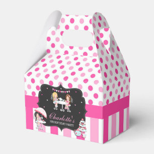 Cute Dots Rosa Girls Tea Party Birthday Tack Presentaskar