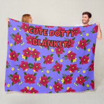 CUTE DOTTY BLANKET Fleece Blanket!