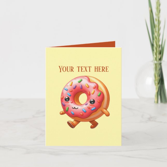 Cute doughnut lovers bakery vendors kort (Framsida)