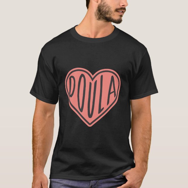 Cute Doula Heart Baby Bird Midfru T Shirt (Framsida)