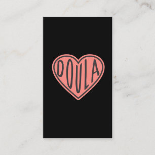 Cute Doula Heart Baby Bird Midfru Visitkort