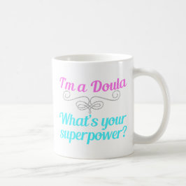 Cute Doula Superhjälte Kaffemugg