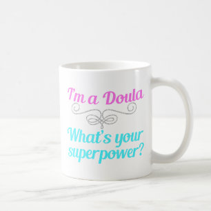 Cute Doula Superhjälte Kaffemugg
