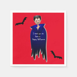 Cute Dracula Halloween Pappersservett