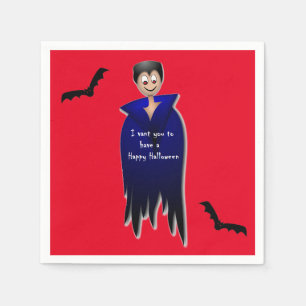 Cute Dracula Halloween Pappersservett
